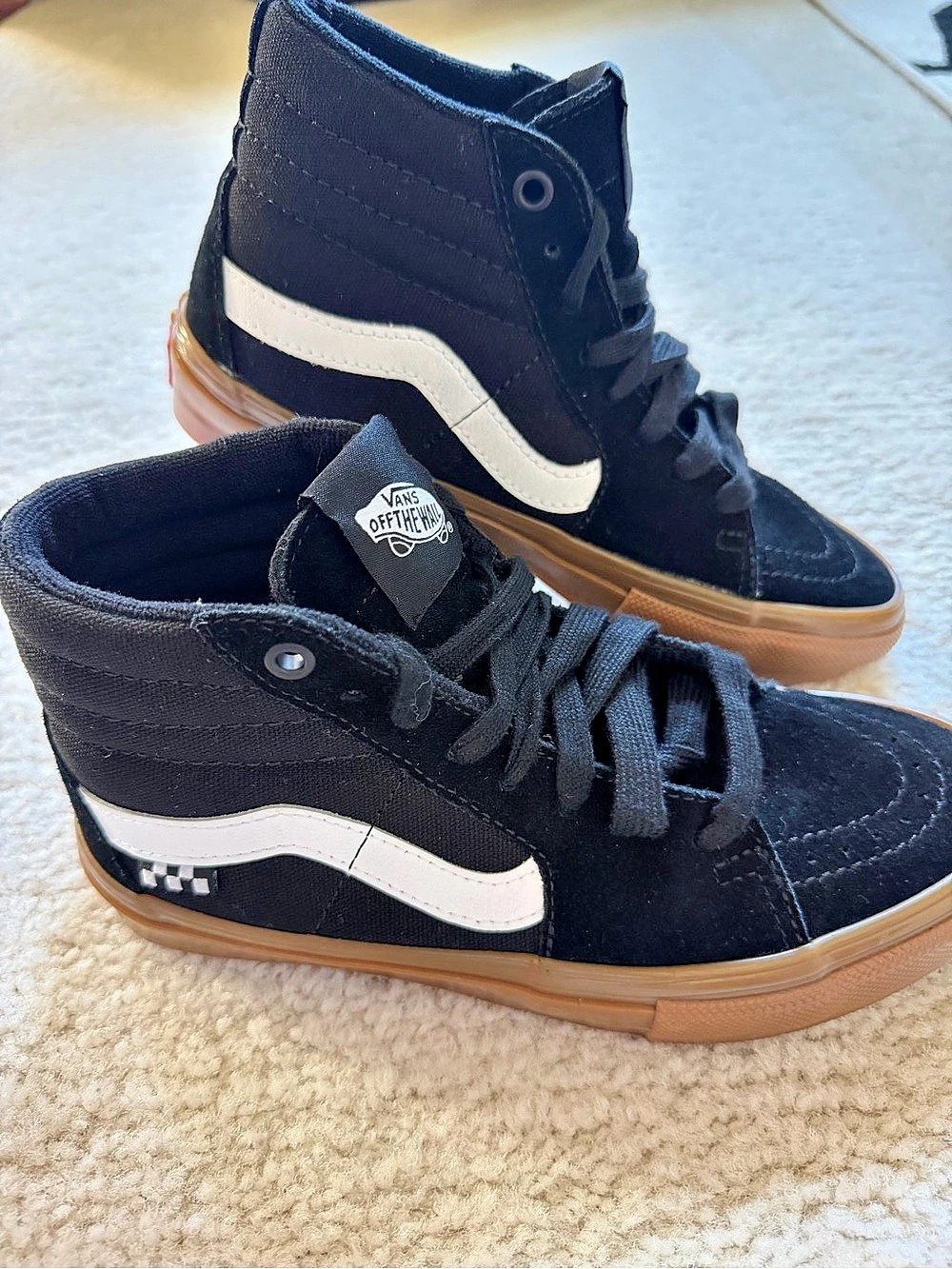 Vans Sk8-Hi Black & White High-Top Sneakers US 5.0